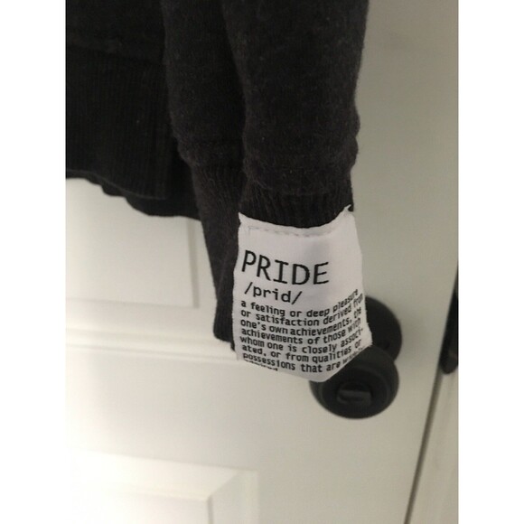 EQUALNOX CLOTHING CO. Men's Pride Pullover Sweatshirt Jacket Size M Black - Picture 8 of 9